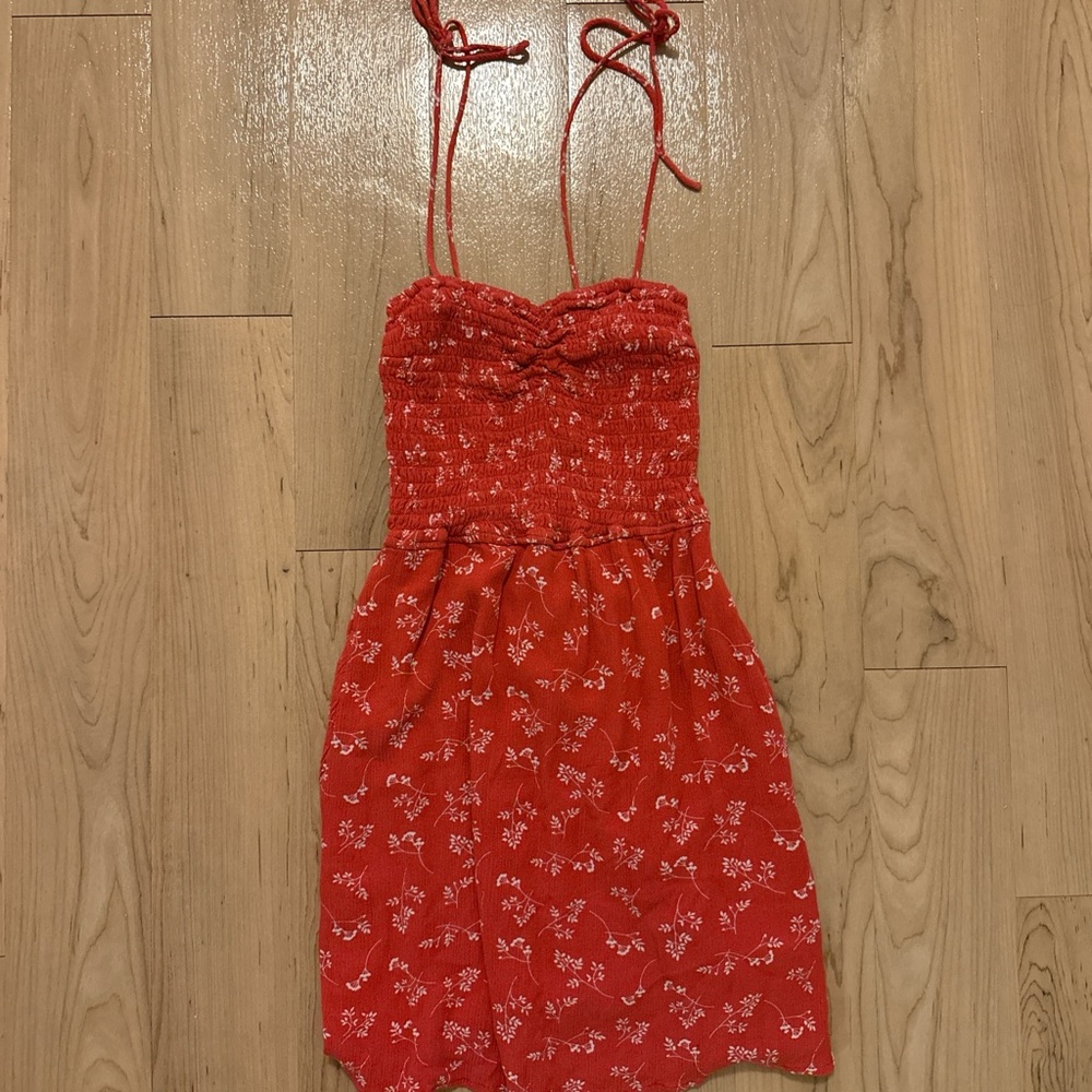Abercrombie & Fitch Red Floral Dress